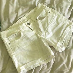 American Eagle White Jean Shorts